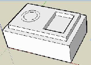 Klik op de knop Offset. Klik met de muisaanwijzer in de cirkel.