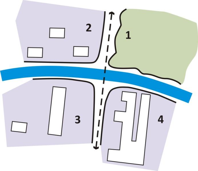 Kwadrant 1 (zachte zijde) vraagt om een goede landschappelijke integratie van de lijninfrastructuur naar het naastliggende open ruimtegebied.