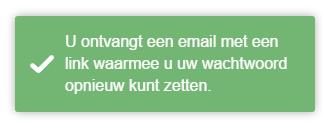 1.2 Wachtwoord vergeten Wanneer u uw wachtwoord bent vergeten, doorloopt u onderstaande stappen: Gebruikershandleiding Webapplicatie, Organisatie Stap 1 U vult uw inlogcode in en klikt met uw linker