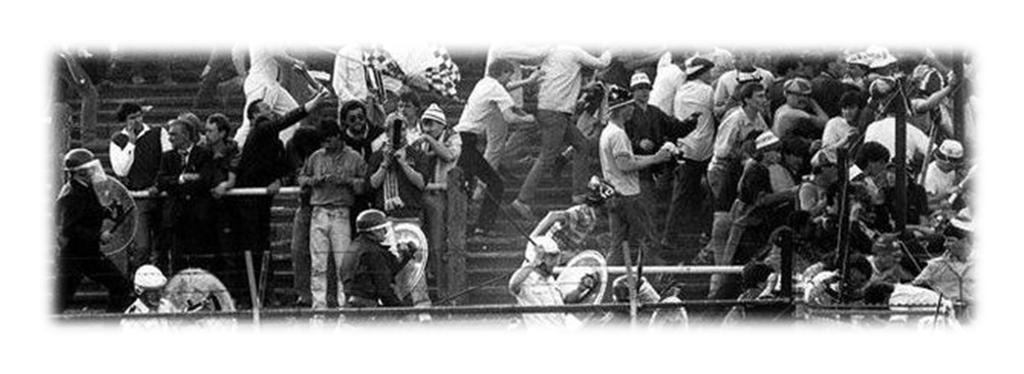 1.2. Kamercommissie Heizel (1985, vz Collignon) Aanleiding : voetbaldrama tijdens Europacup Liverpool-Juventus (39 doden) Waar ligt ke verantwoordelijkheid voor het falen van?