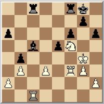 Pc3, c6 In t Veld liet zich niet uit het veld slaan, bood gepast verzet, haalde in het vergevorderde spel zijn pionnetje met dubbele rente terug, waarna de heren het punt deelden.