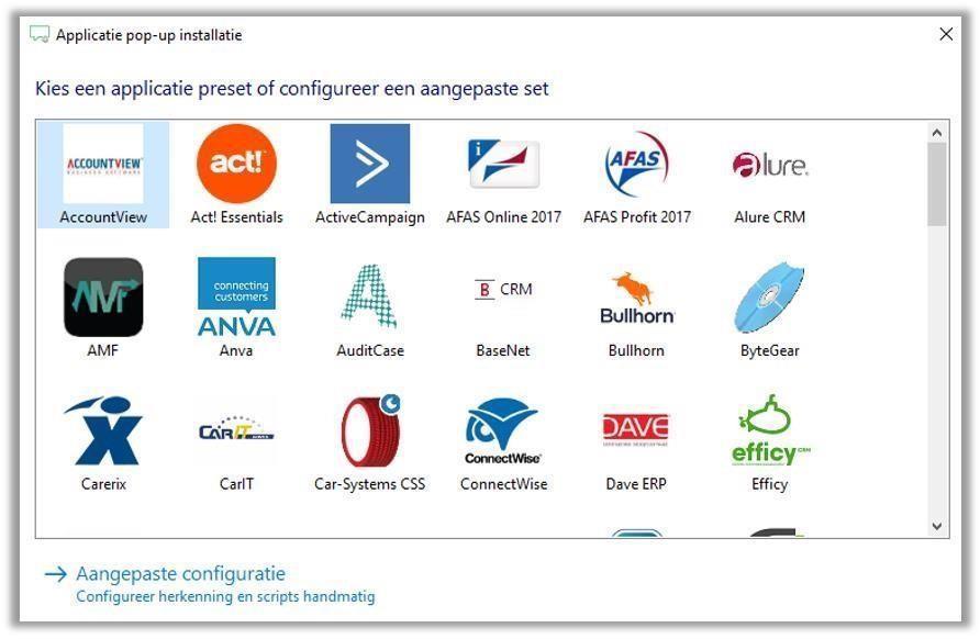 4.1 Direct koppelbare applicaties Een groot aantal applicaties worden direct ondersteund en kunnen worden gekoppeld door middel van