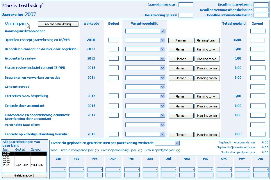 Salarisverwerking: in de regels met werkcode-activiteiten ziet u het totaal van de voor die werkcode geplande én gerealiseerde uren in de betreffende periode.