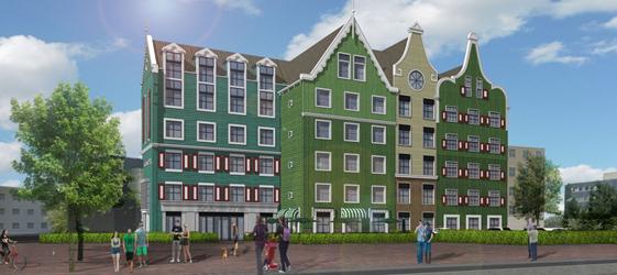 Ebbehout 22 / Zaanhotel De transformatie van het voormalige kantoor tot hotel vordert gestaag. Naar verwachting opent het hotel met 107 kamers in april 2018.