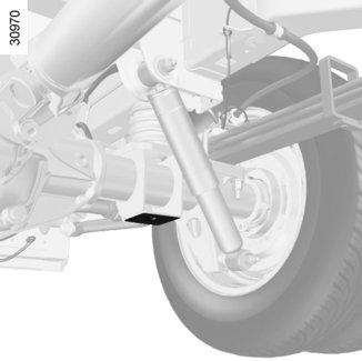 VERWISSELEN VAN EEN WIEL: hydraulische krik (2/3) Plaats het reservewiel op de naaf en afhankelijk van de auto, draai het wiel rond tot de gaten voor de wielbouten samenvallen.