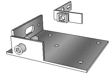 Plaats de M5x20 in de RVS profielen en zet