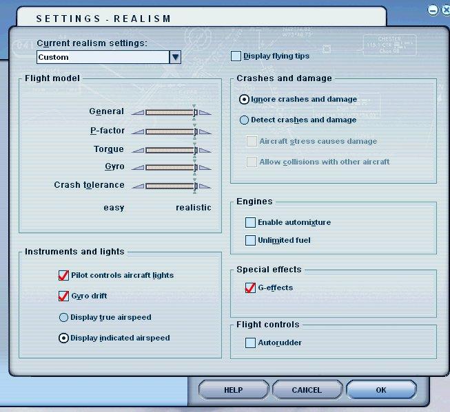 Realism Settings Naar behoefte afhankelijk van de