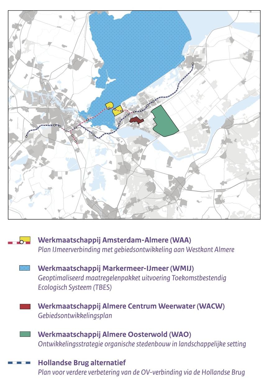 Figuur 3 De werkmaatschappijen en Hollandse brug Hollandse Brug Het Rijk onderzoekt in de verkenningsfase ook alternatieven via de Hollandse Brug, zodat in 2012 alle informatie beschikbaar is voor de