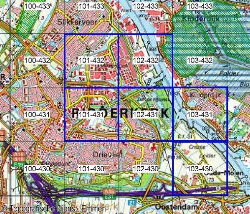 Figuur 2.6 Geraadpleegde km hokken in het Natuurloket (www.natuurloket.