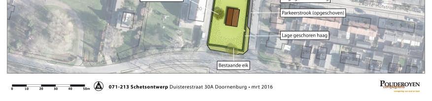 van de aangrenzende woningen. Hiermee wordt het onderscheidend karakter van iedere woning binnen het lint gevolgd.