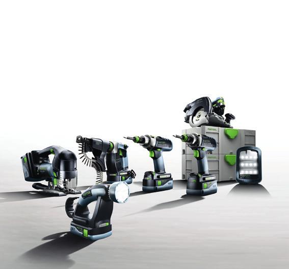 18 Volt-systeem Meer kracht. Meer vermogen. Meer mogelijkheden. Het Festool 18 Volt-systeem.