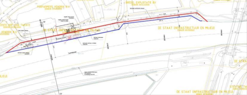 Hoofdstuk 5 Planbeschrijving Het profiel dat wordt gerealiseerd bij de verruiming Twentekanalen fase 2 voldoet bij de reguliere waterstanden in het kanaal aan de eisen van een tweestrooks vaarweg in