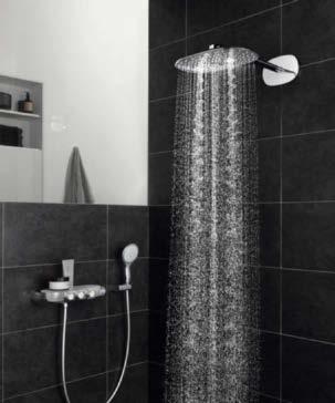 Je kunt de thermostaat bijvoorbeeld niet alleen eenvoudig onder de douchekop plaatsen, maar zelfs op een van de zijwanden van de douche.