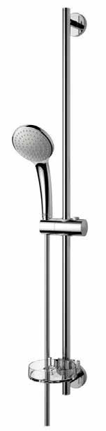 Douchethermostaat en glijstangsets Met zijn strakke vormgeving en ergonomische greep past de Trendline handdouche uitstekend in iedere badkamer.