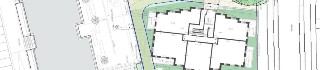 Deze ruimte vormt ook de entree naar de appartementengebouwen en als doorloop en doorkijk naar het achtergelegen terrein bij het Gewestkantoor. Door o.a. het groen inkleden en slim positioneren van de parkeerplaatsen kan deze optie mogelijk acceptabel worden.