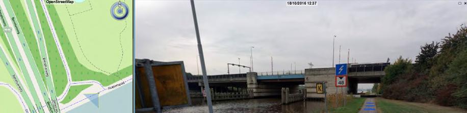 Driebondsbrug figuur 3-4: Driebondsbrug (bron: GlobeSpotter) Ter hoogte van de Driebondsbrug is ten tijde van dit onderzoek niet exact bekend, tot welke afstand de nieuw aan te brengen damwanden (ten