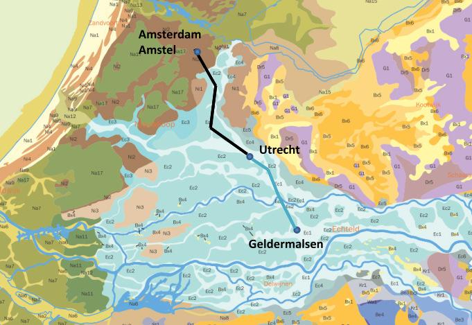 Op basis van alle grondgegevens is het traject grofweg in te delen in twee verschillende bodemtypes (zie tabel I.3.). Tabel I.