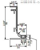 L-profiel LED Montageclips Technische tekening profiel (Afbeelding links) 0720 LED