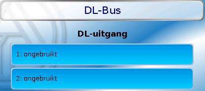 DL-Bus DL-uitgang Via een DL-uitgang kunnen analoge- en digitale waardes naar het DL-Busnetwerk worden gezonden. Zo kan bv.
