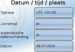Datum / Tijd / Locatie Datum / Tijd / Locatie In de statusbalk worden rechts boven de datum en tijd weergegeven.