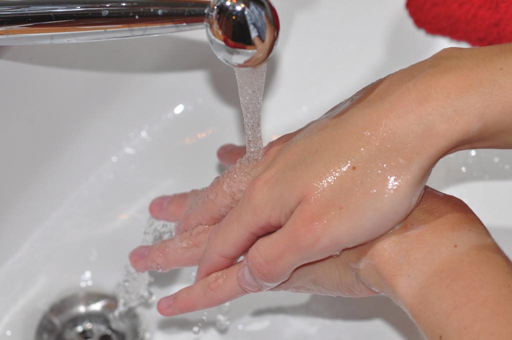 Handen wassen. Controle Heb je je handen gewassen volgens het werkmodel Handen wassen?