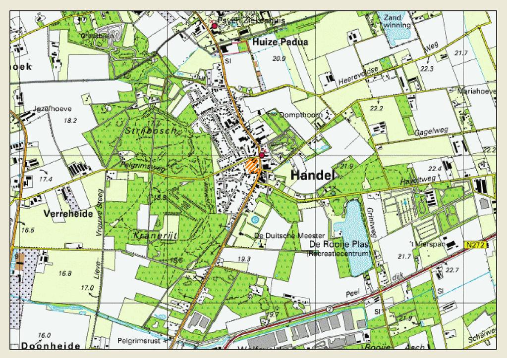 2.2 Ligging en beschrijving plangebied Het plangebied is gelegen in een hoek tussen de Onze Lieve Vrouwestraat en de Pelgrimsweg