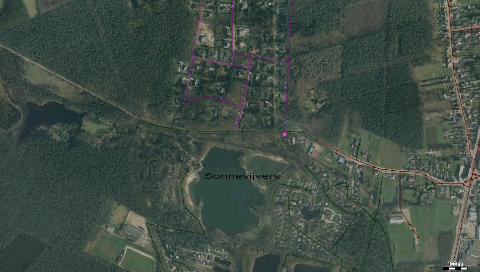 Bijlage 7: Schema waterafvoer Stroomrichting grachtensysteem bungalowpark.