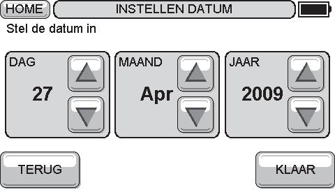 Datum instellen Kies INSTELLEN DATUM om de datum in te stellen Kies TIJD/DATUM om de tijd in