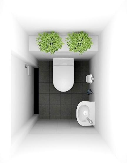 TOILETRUIMTE BEGANE GROND EN 1E