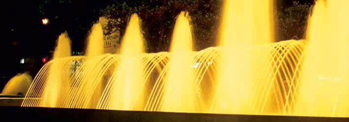 Water vormgeven Spraylines Met Spraylines kunnen indrukwekkende fonteinbeelden