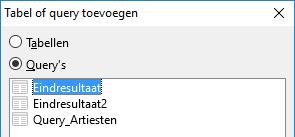 Afbeelding 43: Query's selecteren om een andere query toe te voegen Step 7: Velden toevoegen aan de tabel onderaan de query We gaan het brandstofverbruik berekenen.