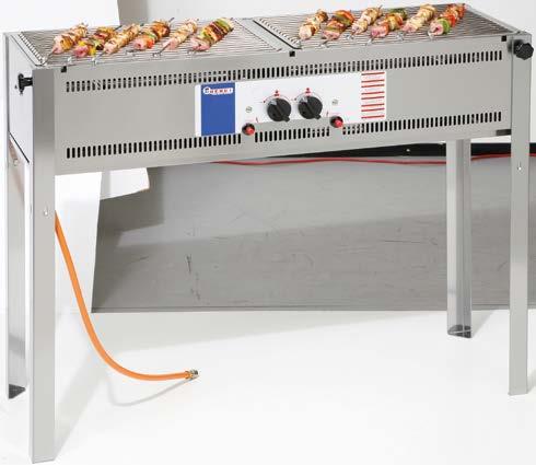 GRILLSYSTEM 1000, geleverd met bakplaat & rooster 650x515x(H)825 mm