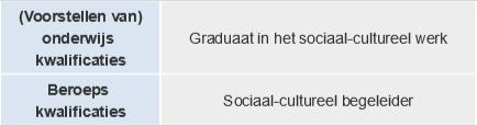 2.1 BEROEPSKWALIFICATIE SOCIAAL-CULTUREEL BEGELEIDER Niveau Vijf Jaar van erkenning 2018 Competenties Zie bijlage 1 deel 2 bij het besluit van de Vlaamse Regering van 27 april 2018 ter erkenning van