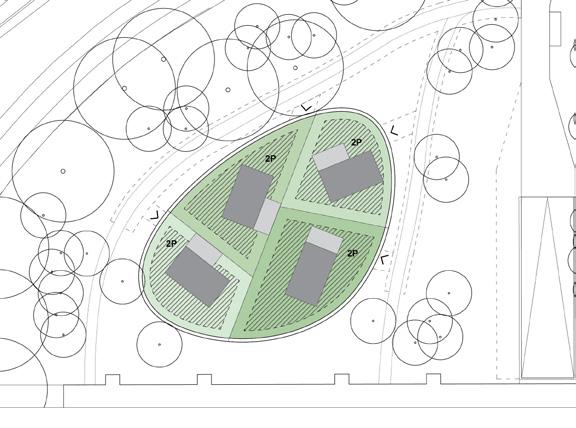 tot de ovalen contour en 2 meter afstand tot de onderlinge kavelgrens; Woningtype: vrijstaand en 2-onder-1 kap; Bouwstijl: Modern/hedendaags; Gevel: Voldoende openingen, hout, groen, baksteen in