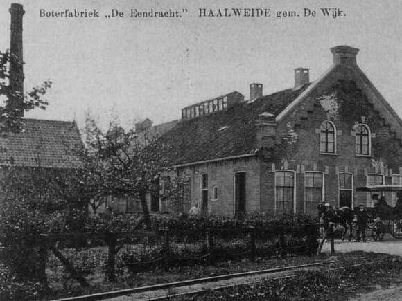5 Zuivelfabriek Haalweide De Eendracht Van 1896 tot 1968 stond op deze plek stoomfabriek "De Eendracht".