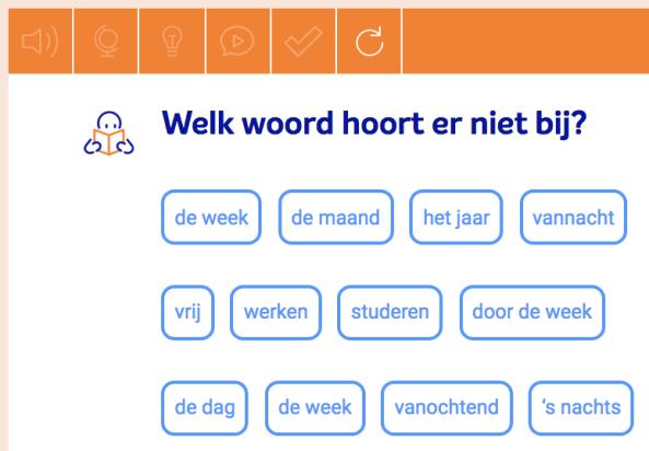 Knoppen Als de cursist op Check klikt krijgt hij feedback op de gemaakte oefening.