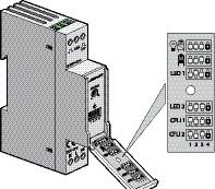 draaddiameter per aansluitklem 2,5mm² Voeding en belasting 2 x 1,5mm² of 1 x 2,5mm² Ingang 2 x 1,5mm² of 1 x 2,5mm² Min.