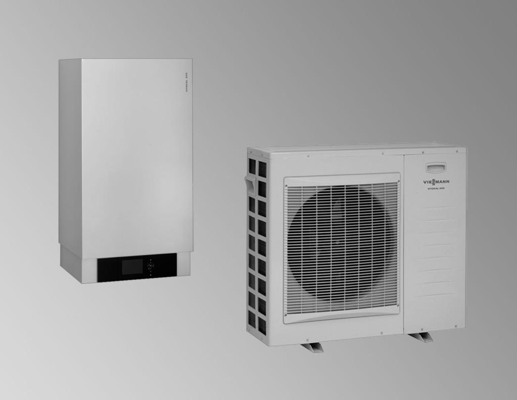 VIESMANN VITOCAL 200-S Lucht/water-warmtepomp, splituitvoering 3,0 tot 10,6 kw Technische gegevens Bestelnummer en prijzen: zie prijslijst VITOCAL 200-S type AWS Warmtepomp met elektrische