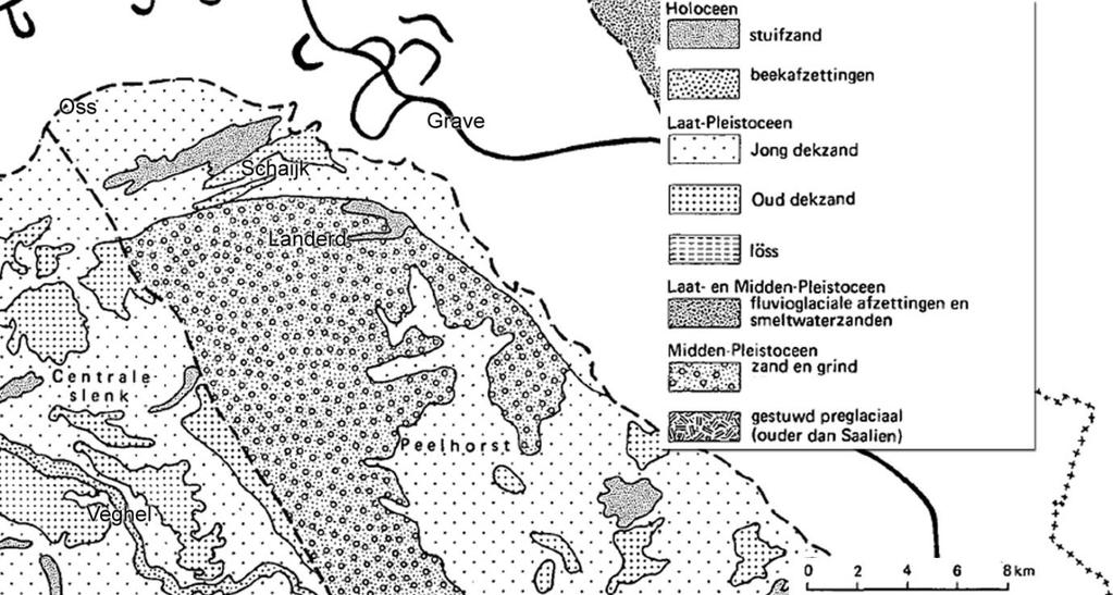 2. Geomorfologie en bodem 2.1. Ontstaansgeschiedenis landschap De plangebieden liggen op de Peelhorst, een tektonisch stijgingsgebied (Figuur 1).