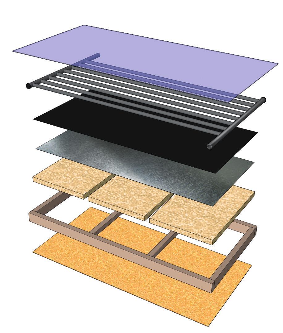 Construcţia colectorului Părţile componente principale ale colectorului (fig.8) sunt cutia, absorberul şi materialul izolant.