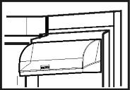 32 u Geleiders opsteken, eventueel letten op het rechter (R) en linker (L) deel!* u De glasplaat met aanslagrand (2) moet achteraan liggen. 5.6.