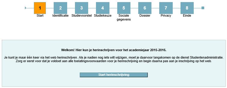 Als je op deze link klikt, wordt de procedure gestart om je her in te schrijven.