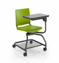 ATENEA FORM Moderne leerlingenstoel met werktablet, leverbaar in 8 verschillende kleuren.