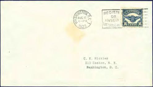 651 649 649 Air Post C4-6 - used Airmail Stamps 16, 18 and 24 Cents each on cover with