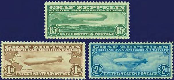 Zeppelin 1930, 65c small gumless spot top left, others