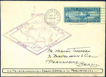 664 665 664 665 Air Post 64C (Sieger) - used $2.60 Graf Zeppelin 1930 on cover from New York May.7.