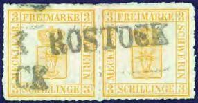 527 529 530 Mecklenburg-Schwerin 526 5b - gebruikte 4/4 Schilling lebhaftbraunlichrot 1864 op