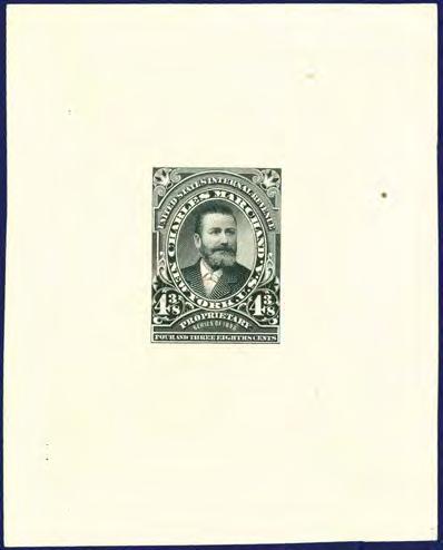 Stevens, plate proof in pair on India paper, small thin spot in bottom margin, otherwise very fine, catw. $ 150 35 750 PDPS Medicine RS236P1 - no gum, 4c black Dr.