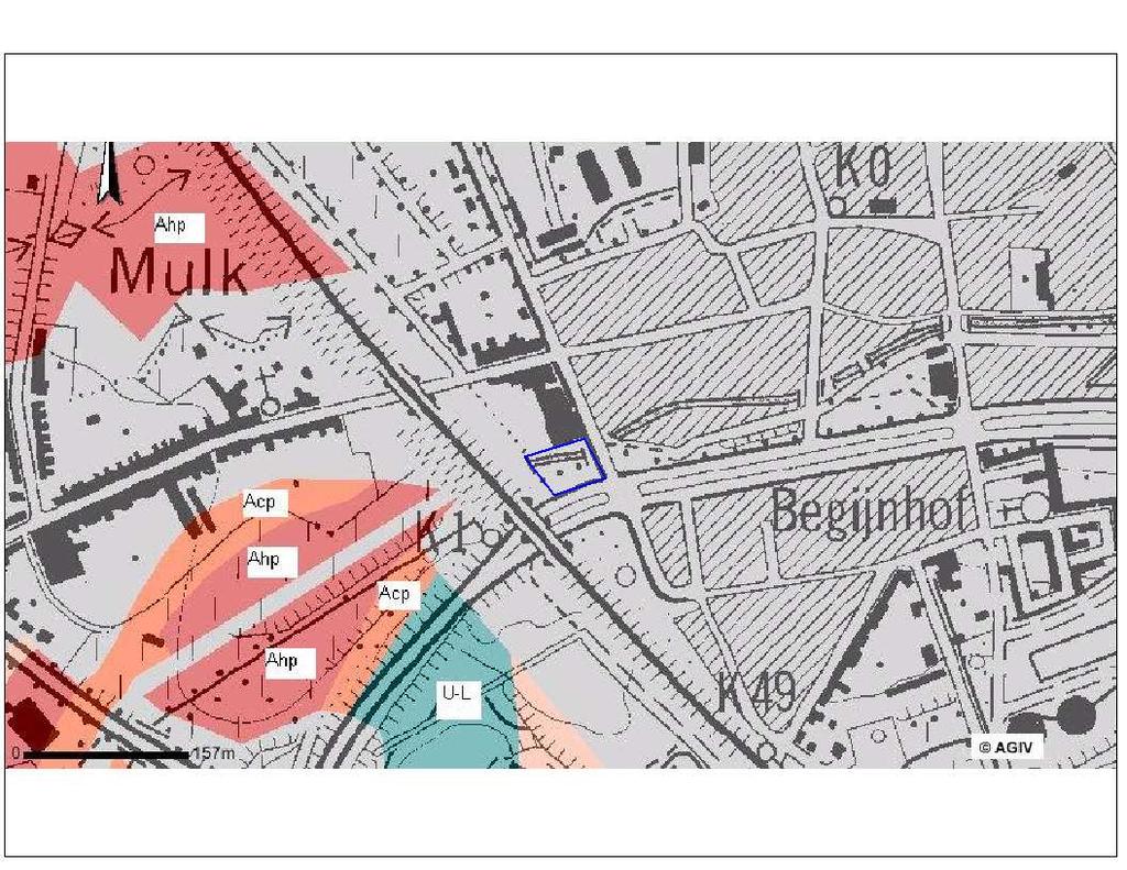 5 Figuur 2. Uitsnede van de Bodemkaart van België met de locatie van het plangebied (blauwe polygoon) (Digitale versie van de Bodemkaart van België AGIV; www.agiv.be) 2.