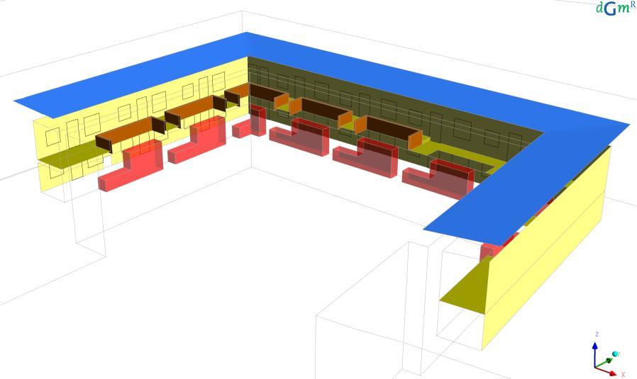 Dit is onze eigenlijke gelijkwaardigheid. Hier draait het om. 5. Model In figuur 5 is het gebruikte model weergegeven. Figuur 5: CFD-model.